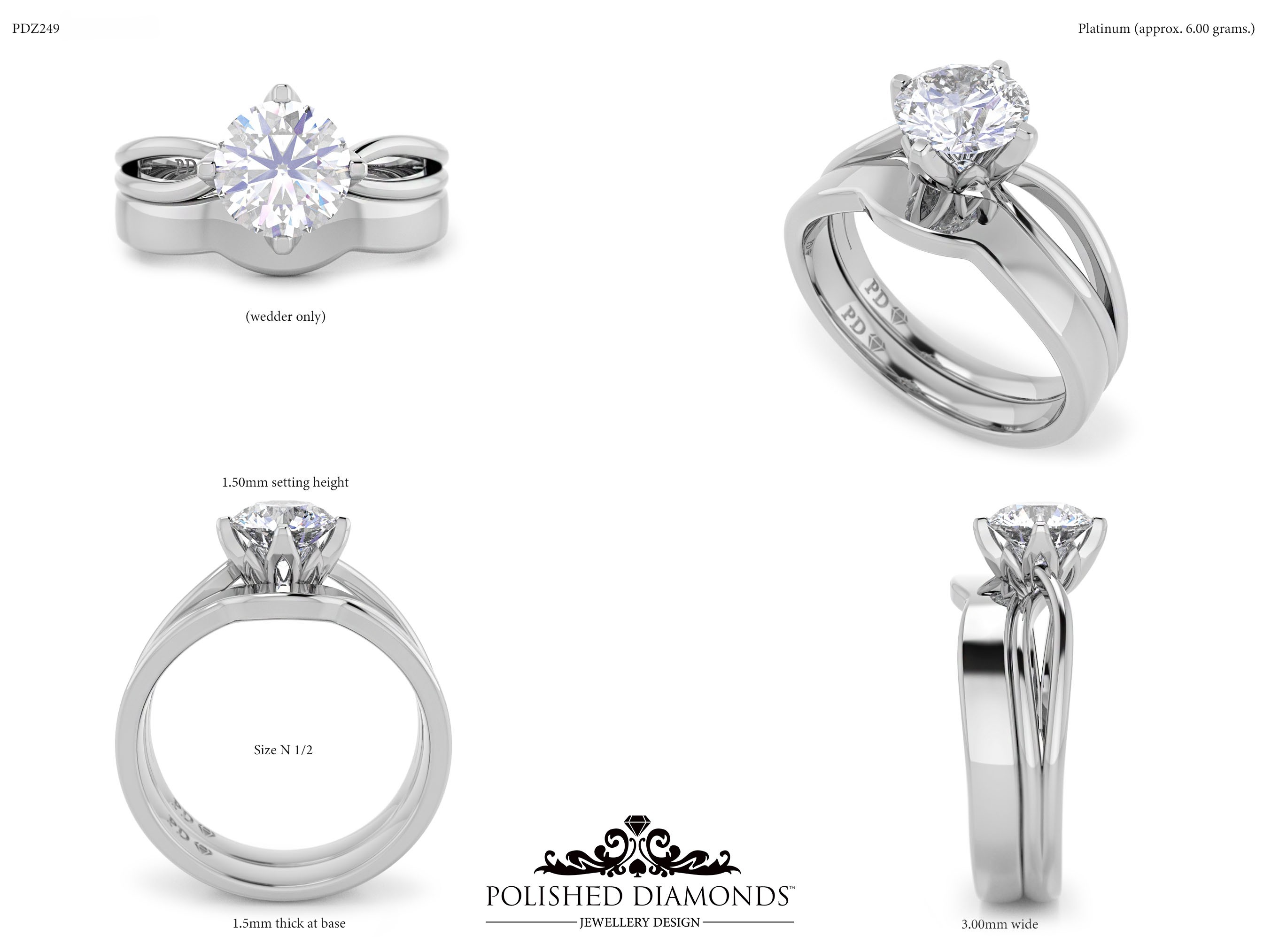 Lady's Wedding ring – PDZ249
