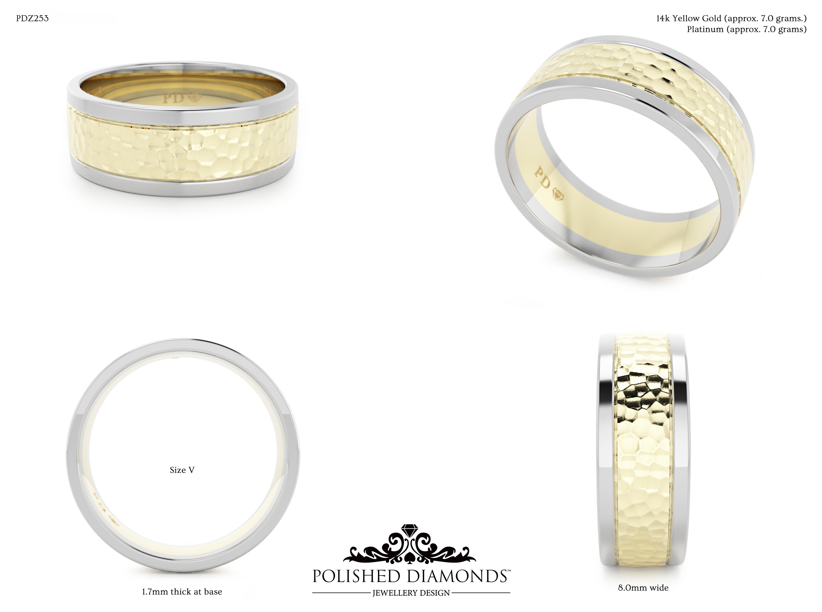 Gents Wedding ring – PDZ253