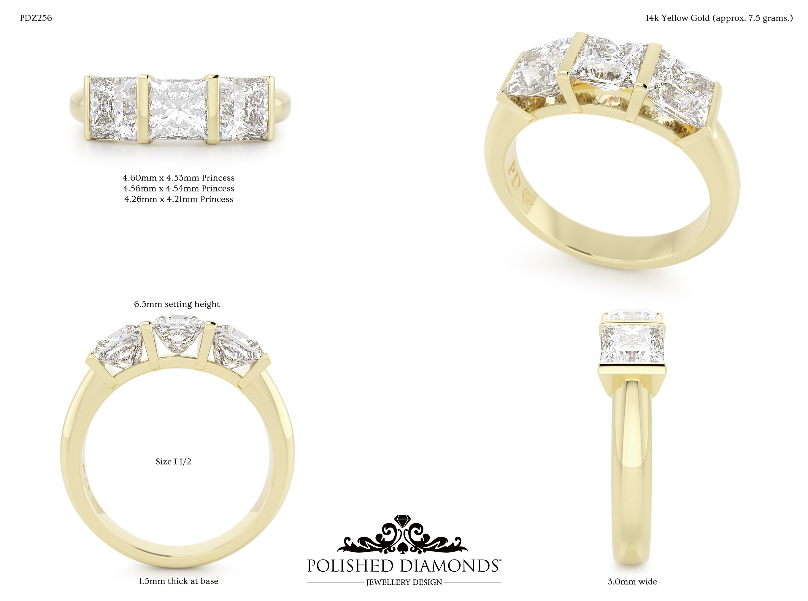 Princess Trilogy ring – PDZ256