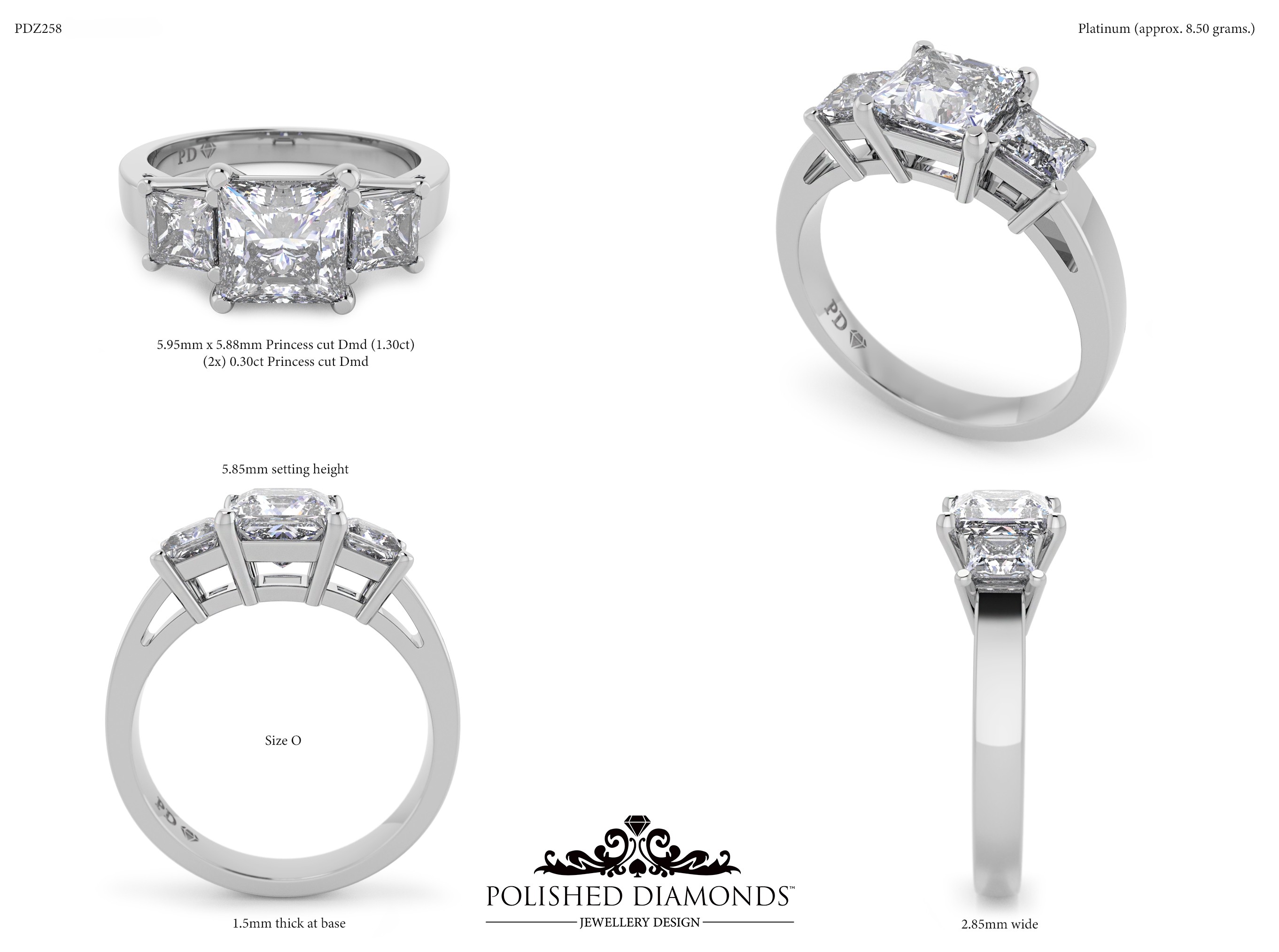 Princess Trilogy ring – PDZ258