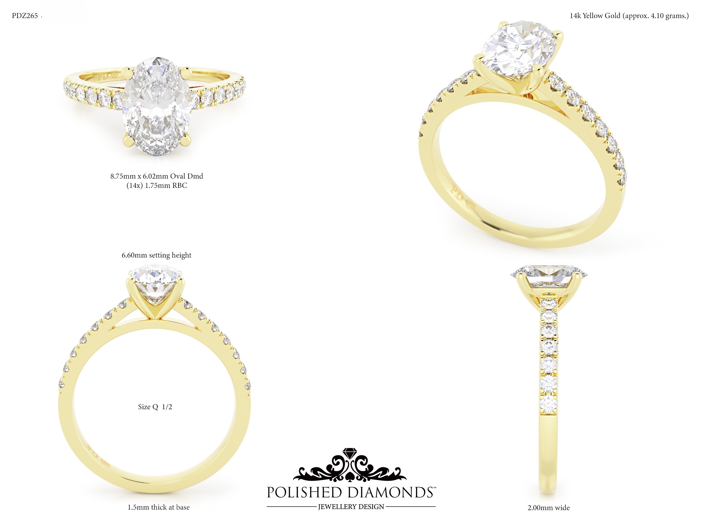 Oval Solitaire ring – PDZ265