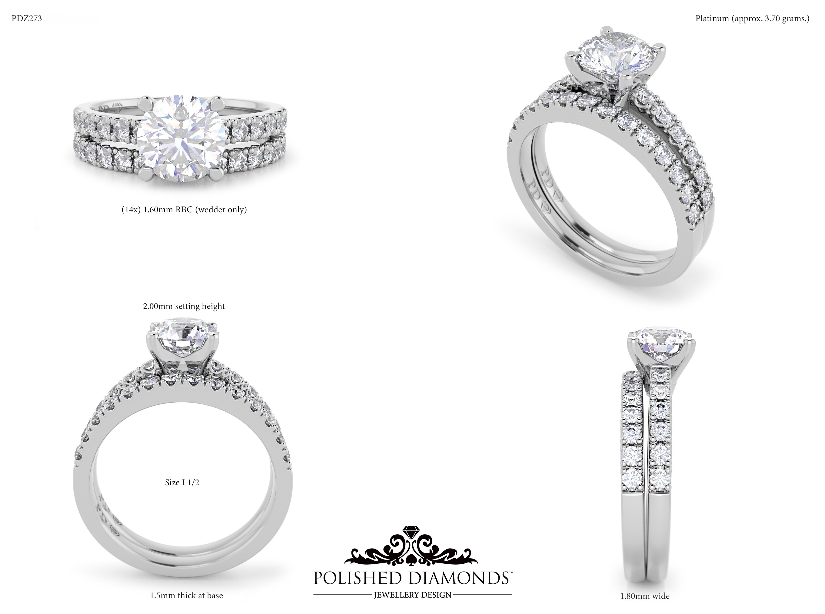 Ladys Wedding ring – PDZ273