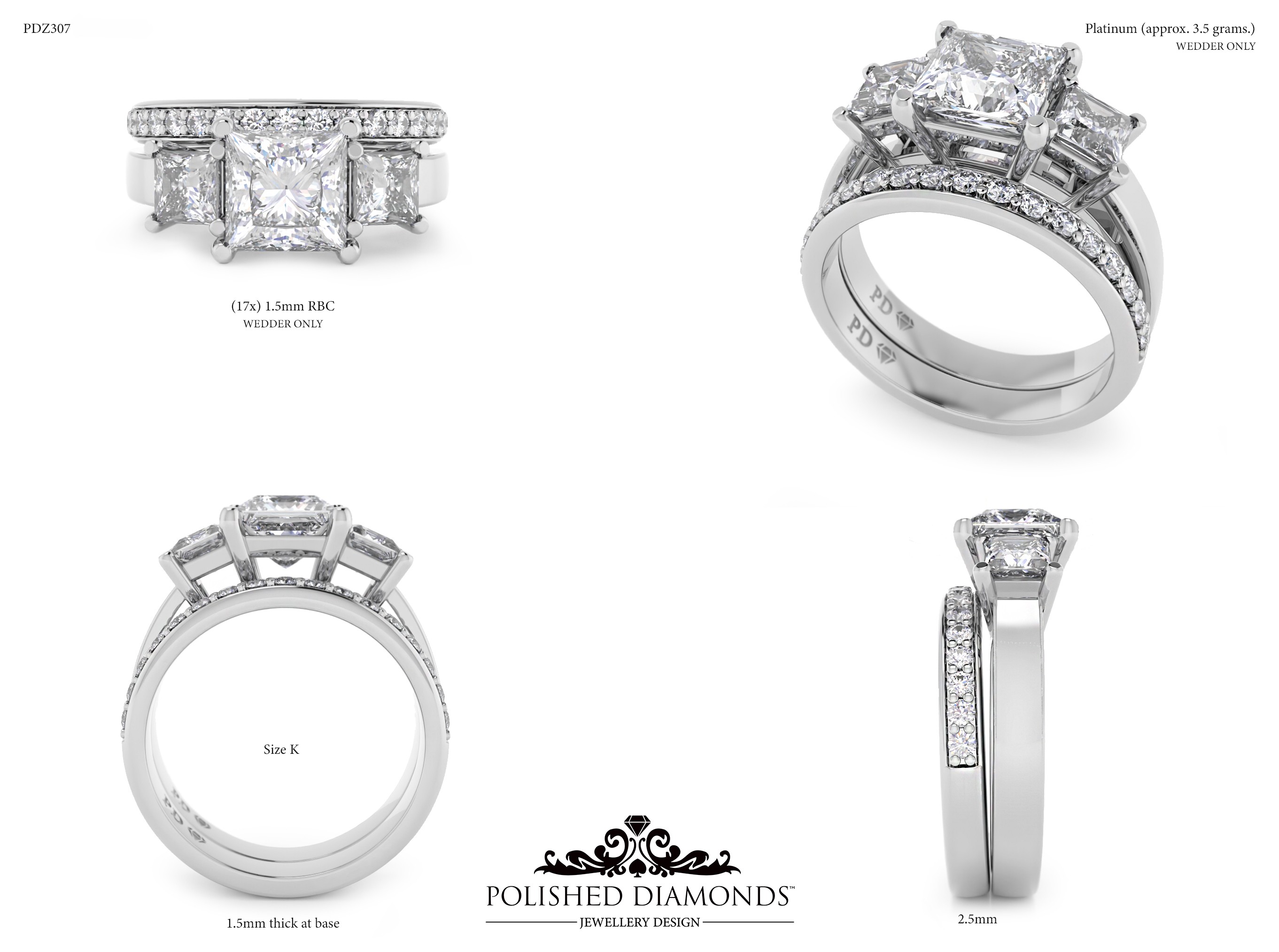 Ladys Wedding ring – PDZ307