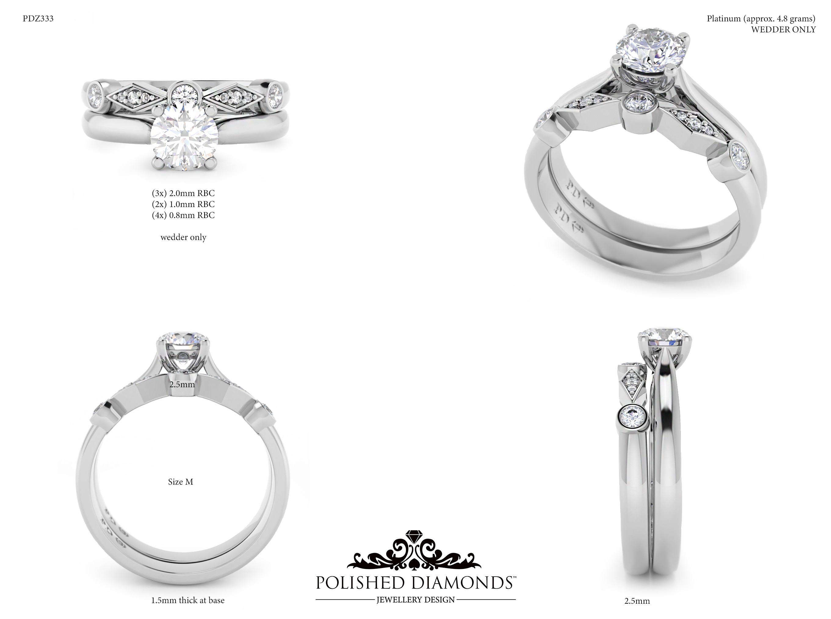 Ladys Wedding ring – PDZ333