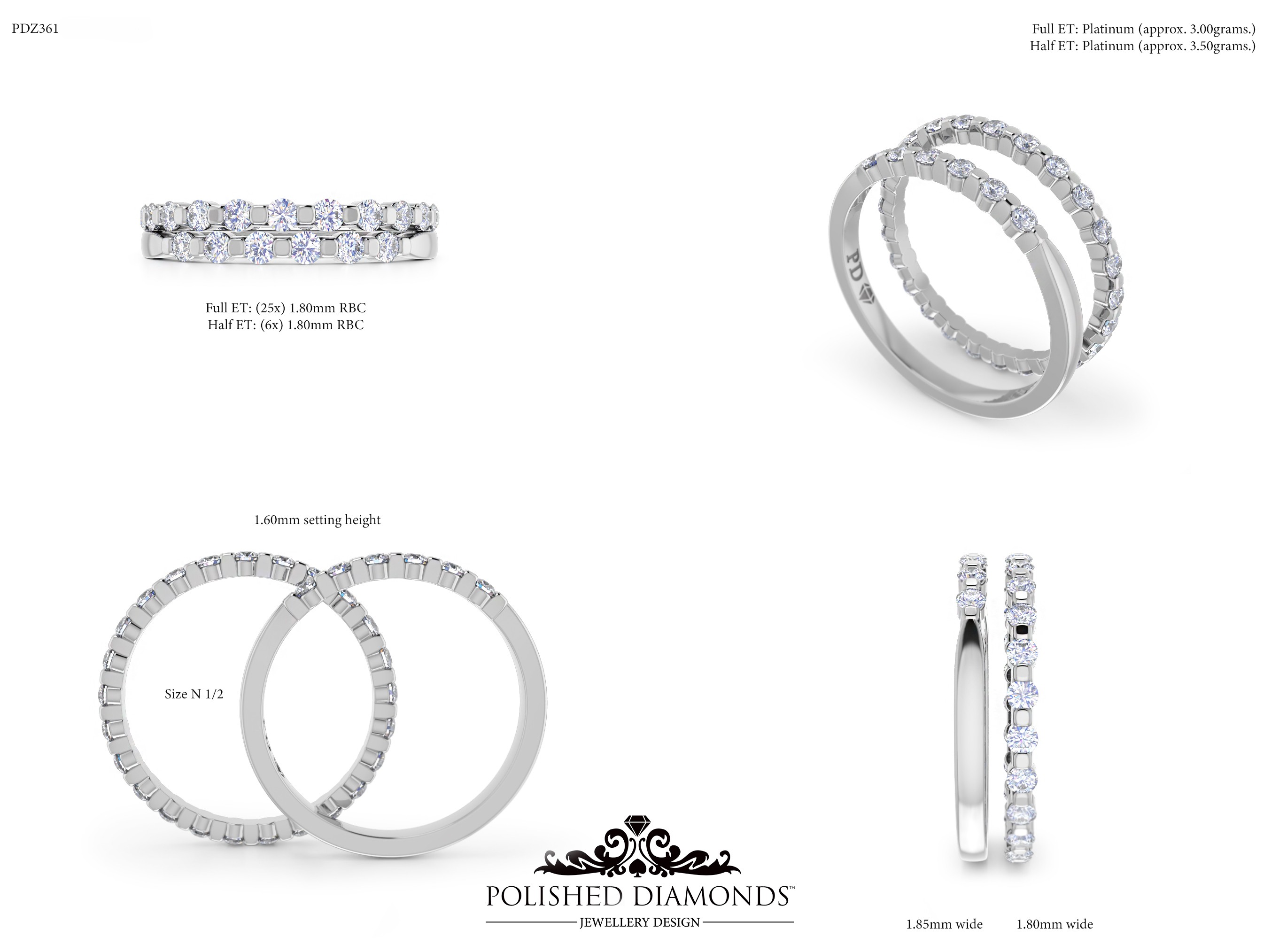 Ladys Wedding ring – PDZ361