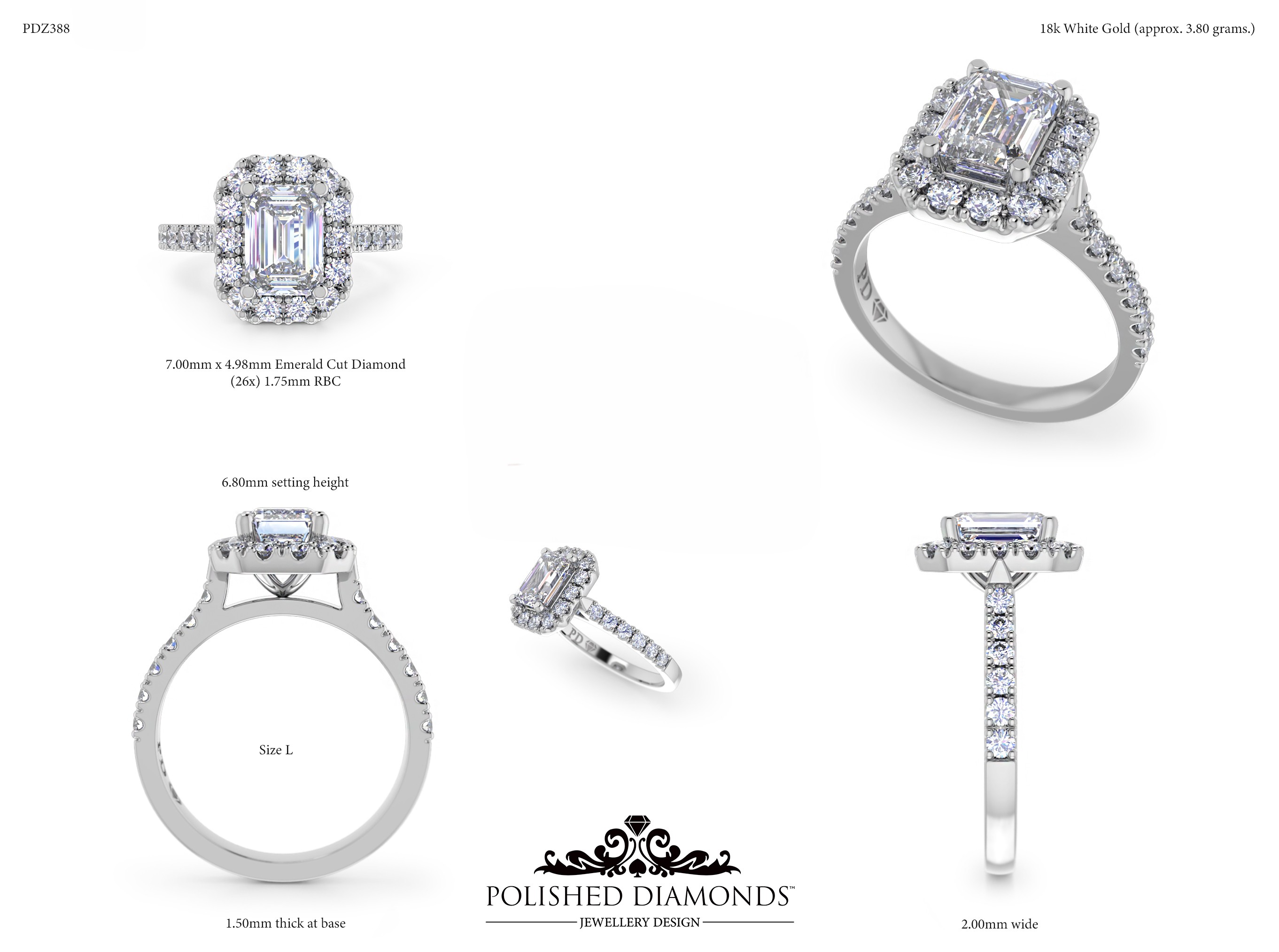 Emerald Halo ring – PDZ388