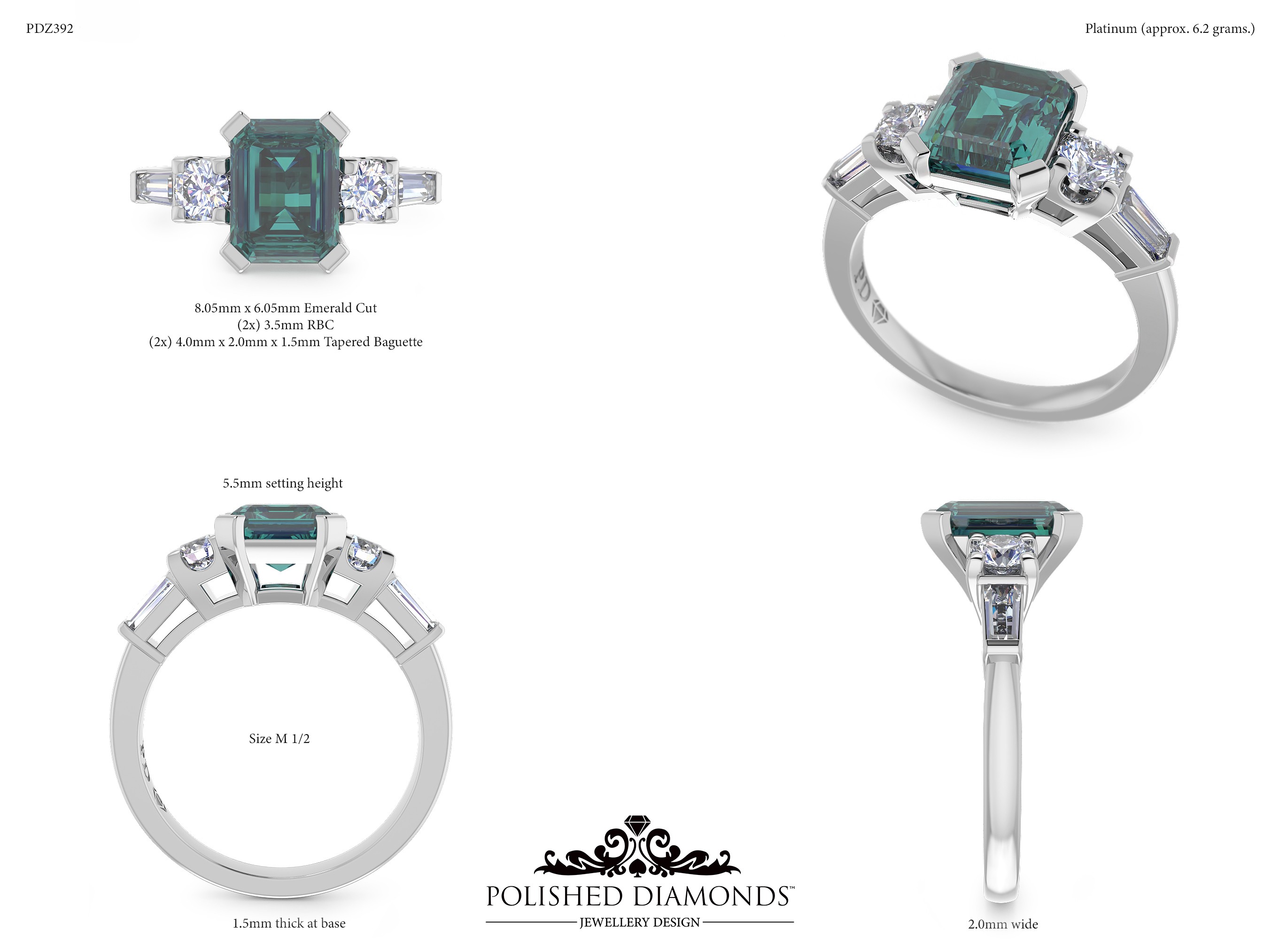 Emerald Trilogy ring – PDZ392