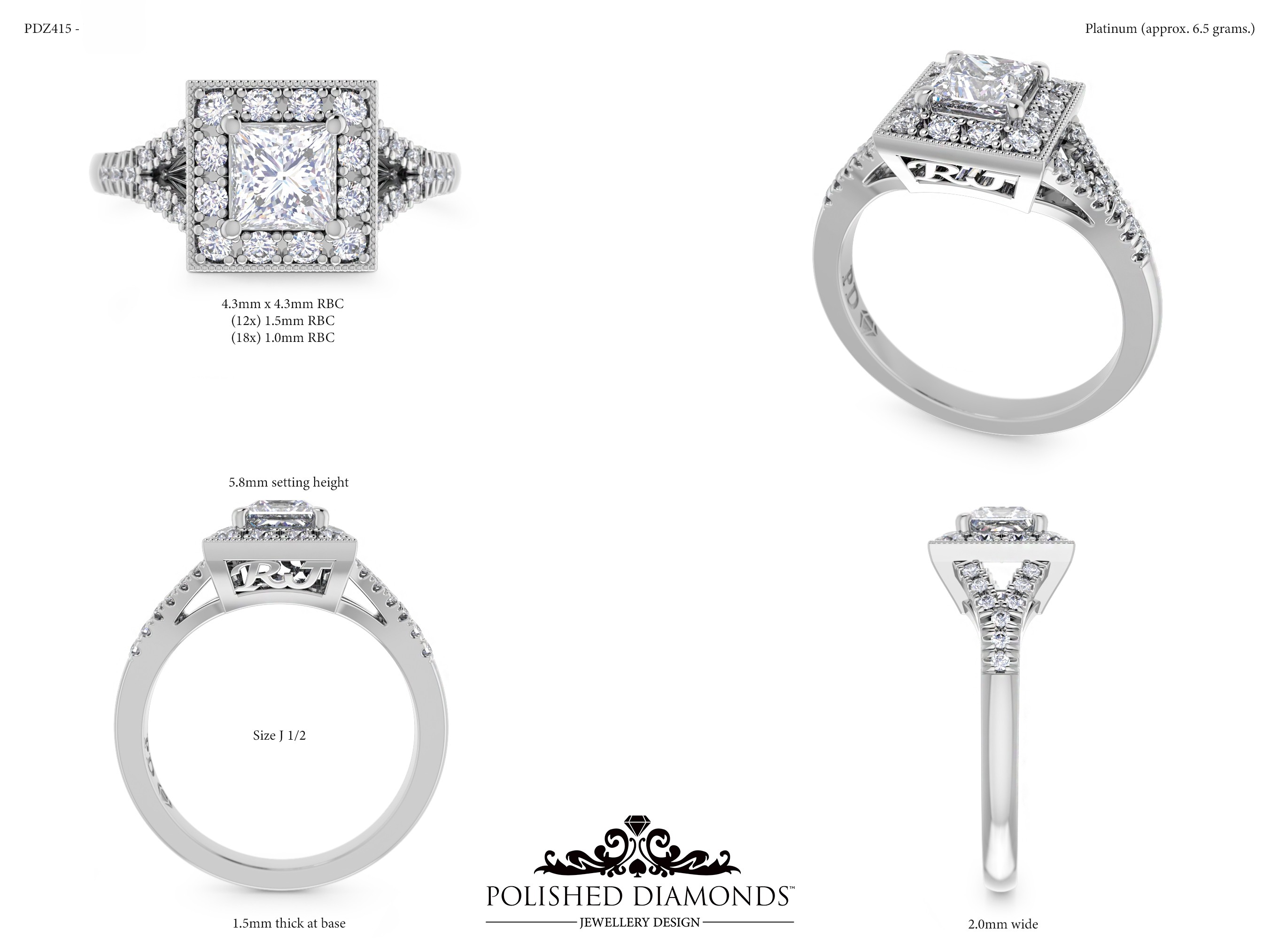 Princess Halo ring – PDZ415