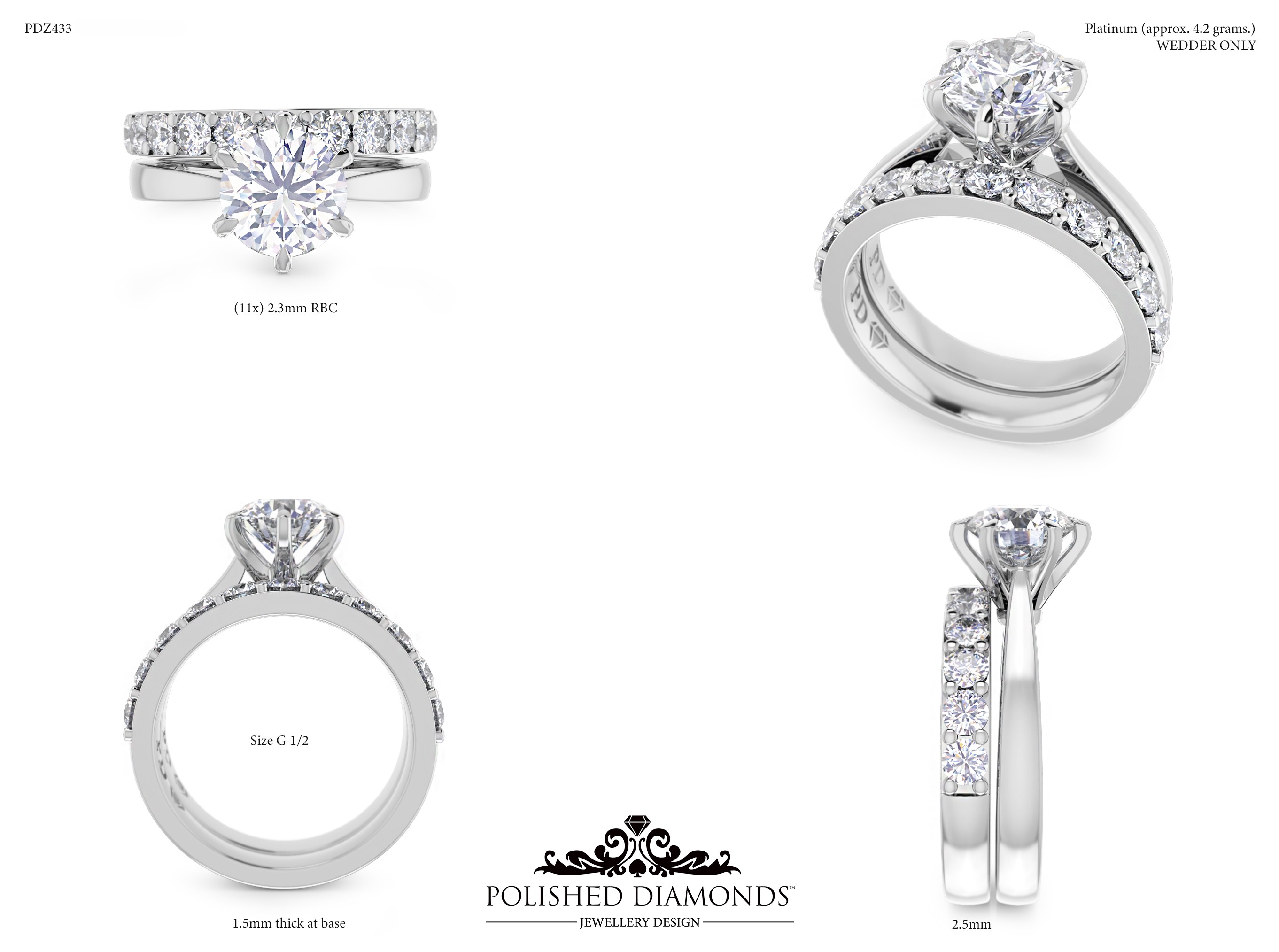 Ladys Wedding ring – PDZ433