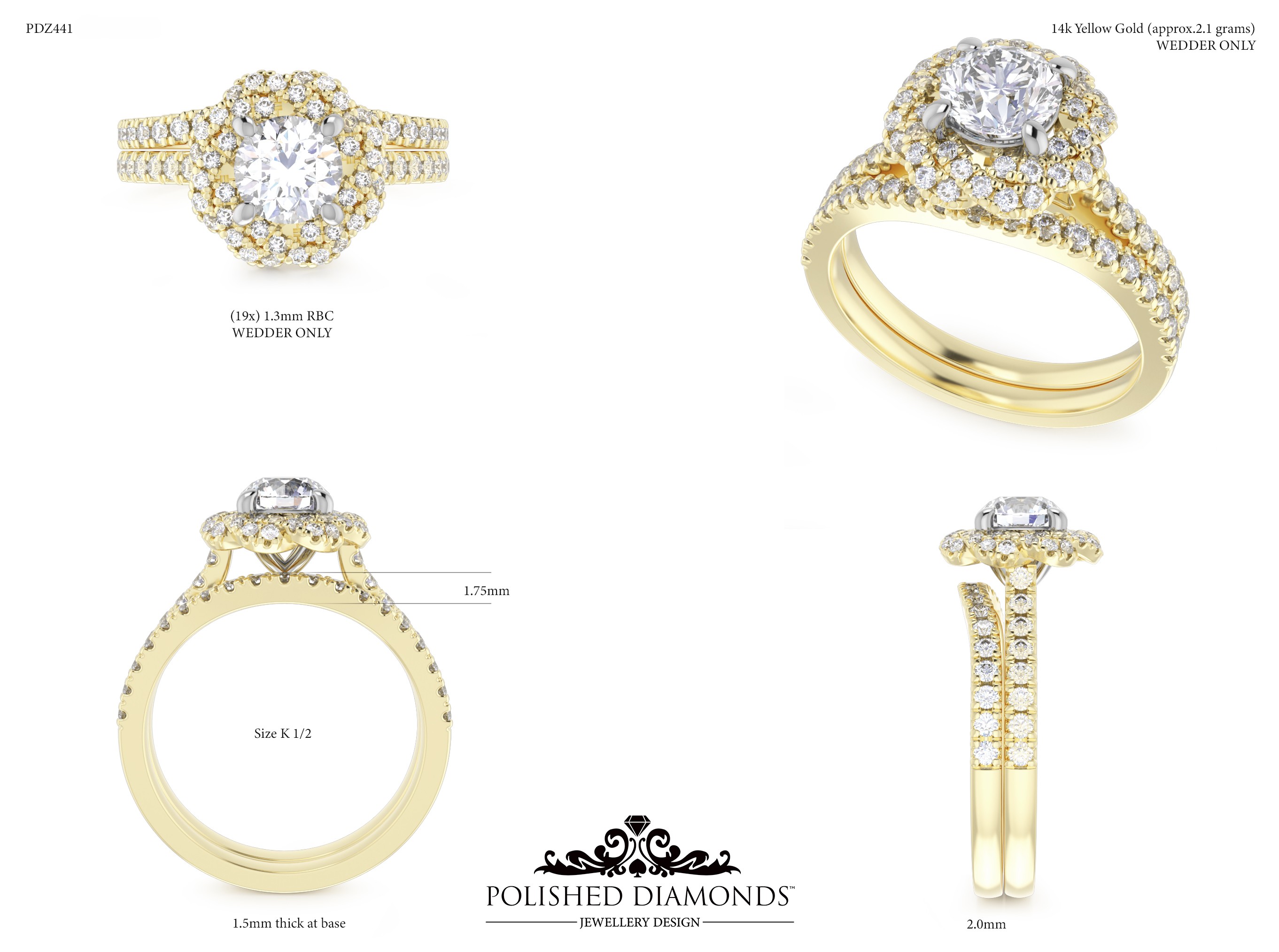 Ladys Wedding ring – PDZ441