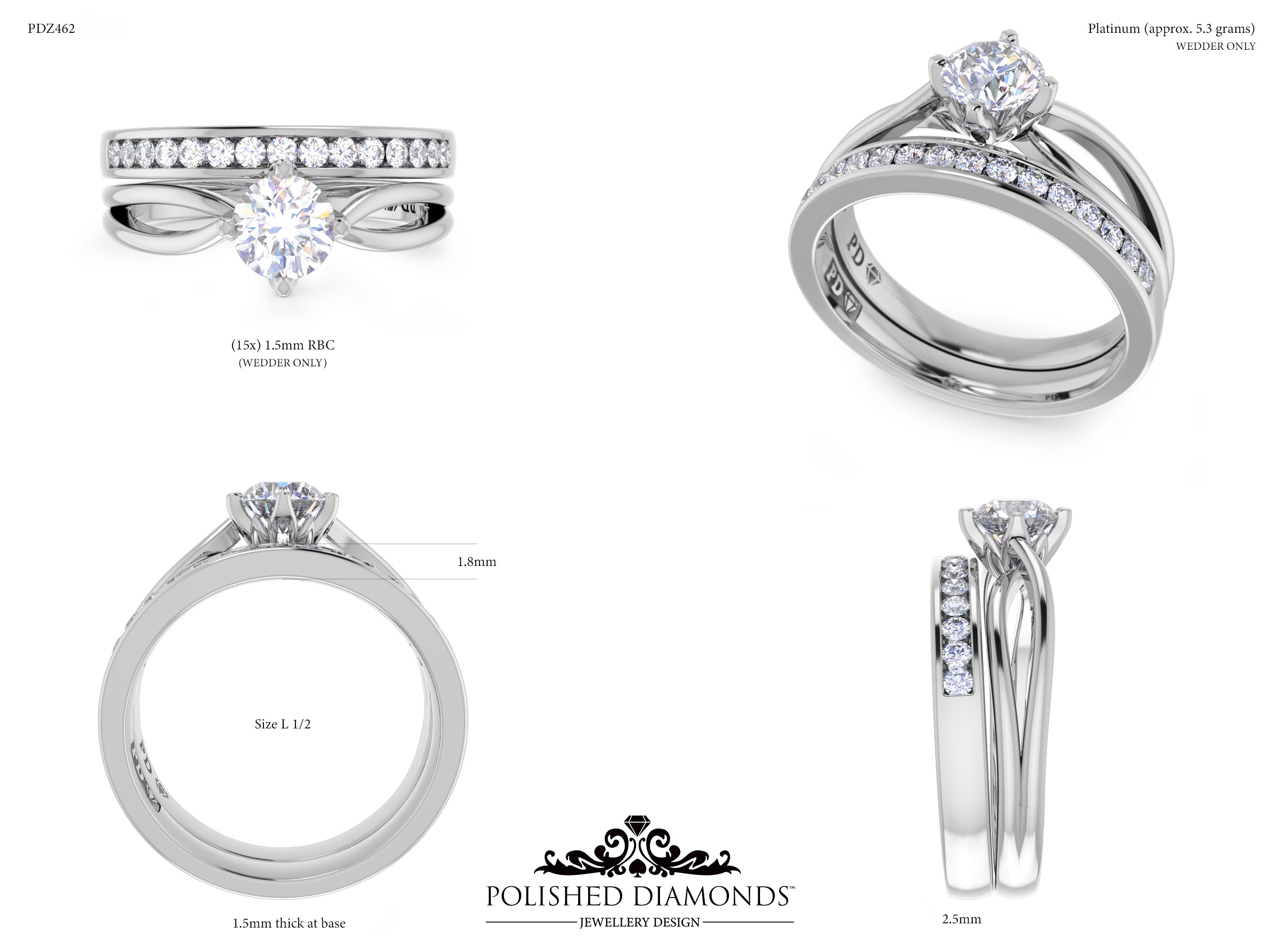 Ladys Wedding ring – PDZ462