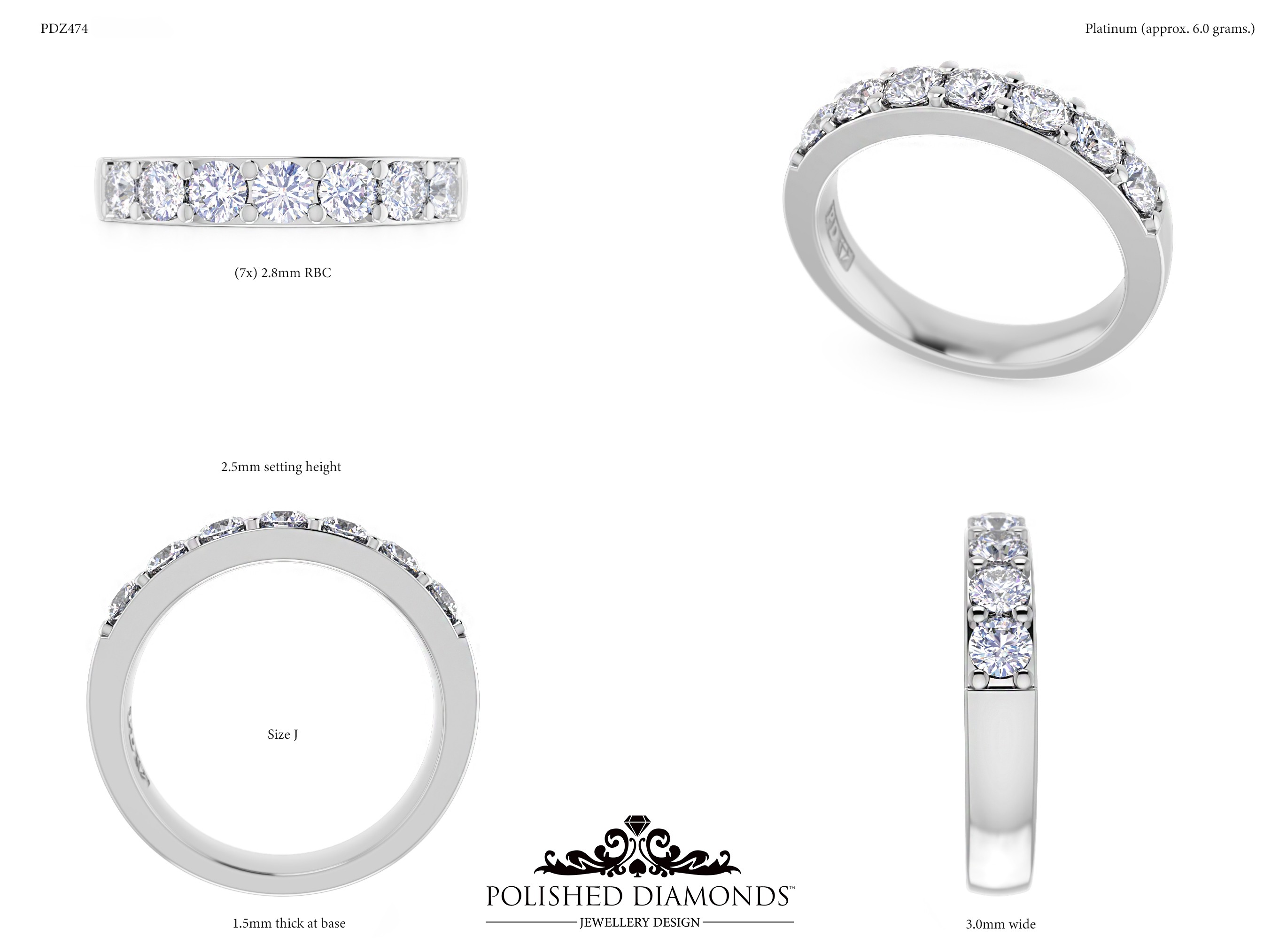 Ladys Wedding ring – PDZ474