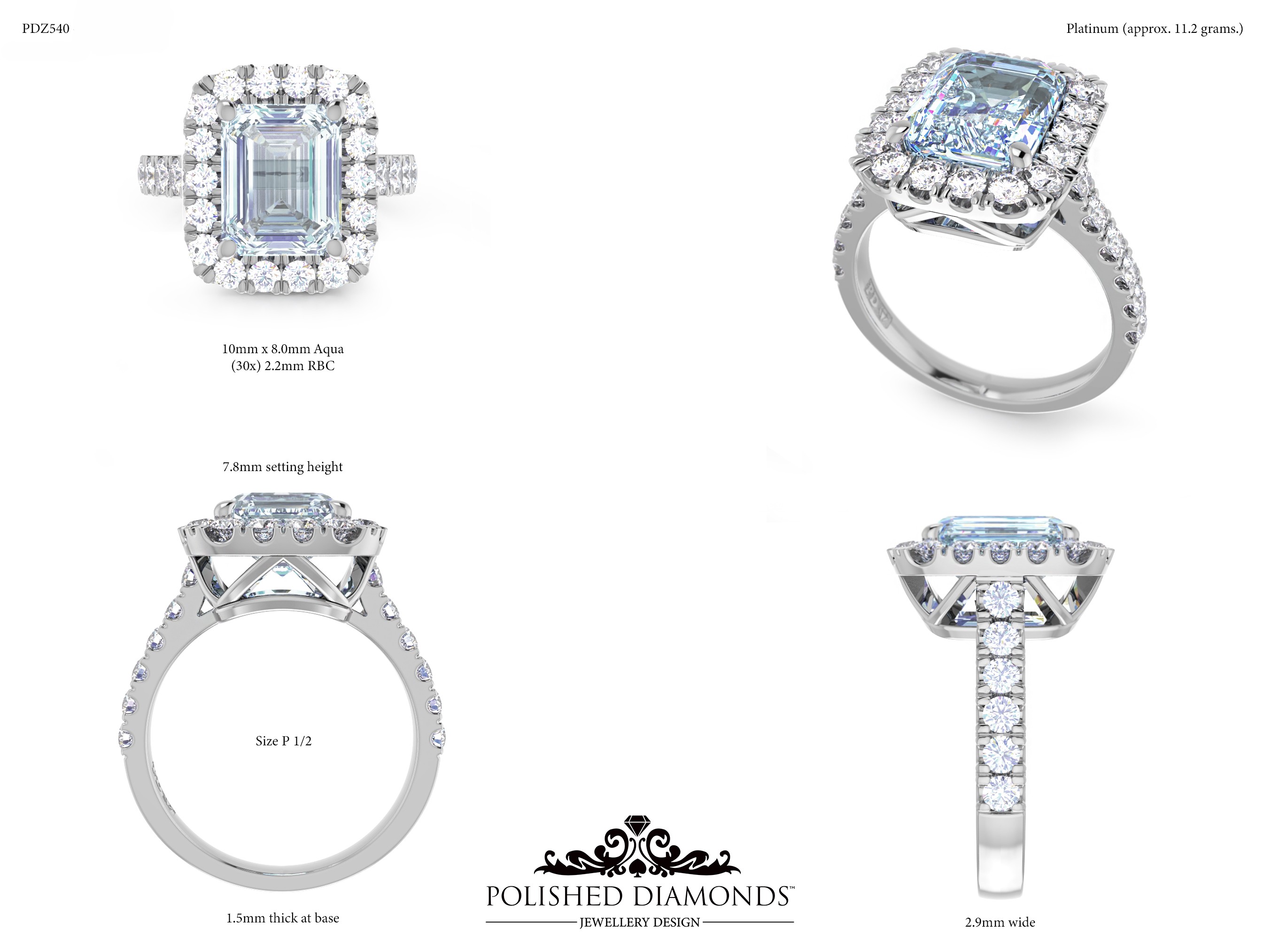 Emerald Halo ring – PDZ540