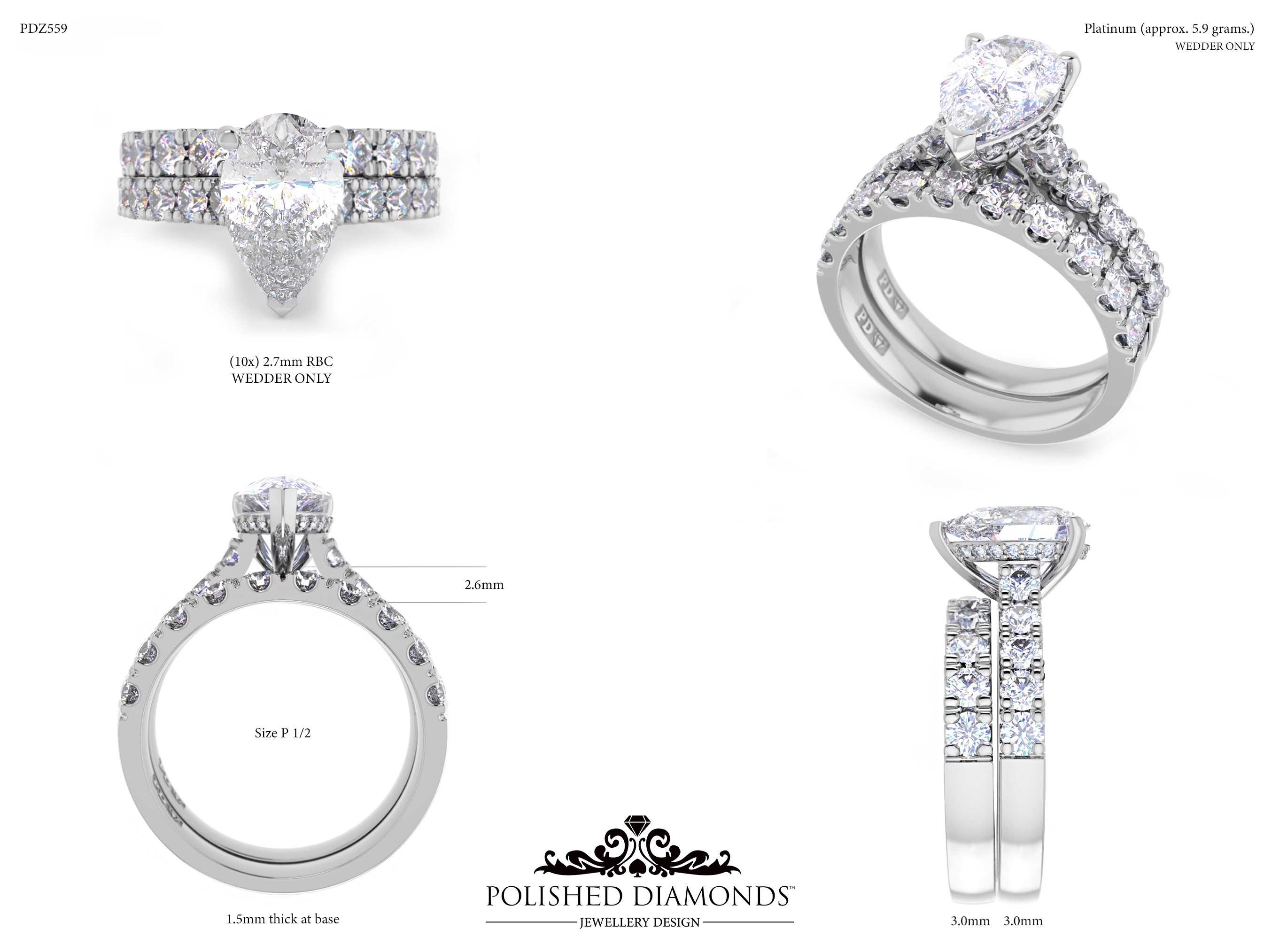 Ladys Wedding ring – PDZ559